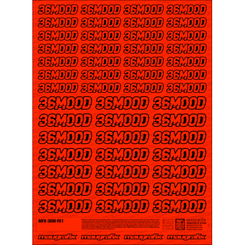 MFX-36M-F01R - sticker 36 mood FLUO RED