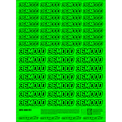 MFX-36M-F01G - sticker 36 mood FLUO GREEN