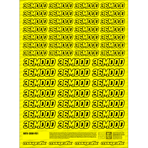 MFX-36M-F01Y - autocollant 36 mood FLUO YELLOW