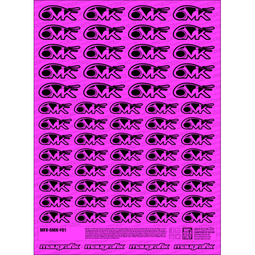 MFX-6MK-F01P - autocollant 6mik FLUO PINK