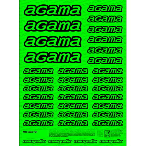 MFX-AGA-F01G - sticker Agama FLUO GREEN