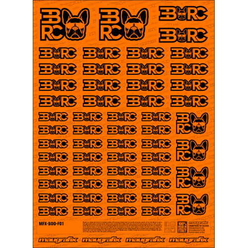 MFX-BOO-F01O - sticker EBRC FLUO ORANGE