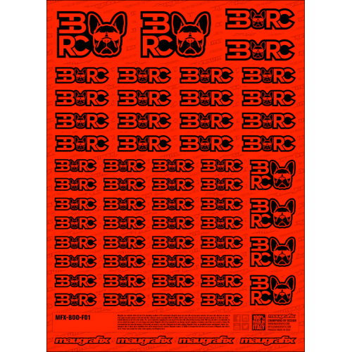 MFX-BOO-F01R - adesivo EBRC FLUO RED
