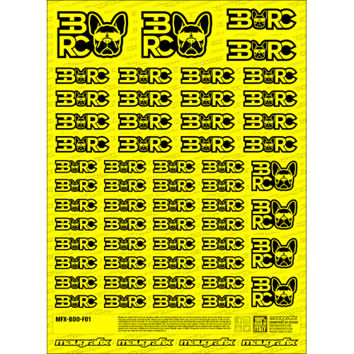 MFX-BOO-F01Y - sticker EBRC FLUO YELLOW
