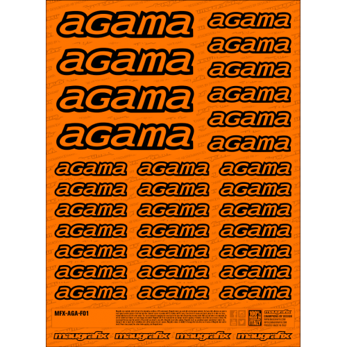 MFX-AGA-F01O - sticker Agama FLUO ORANGE