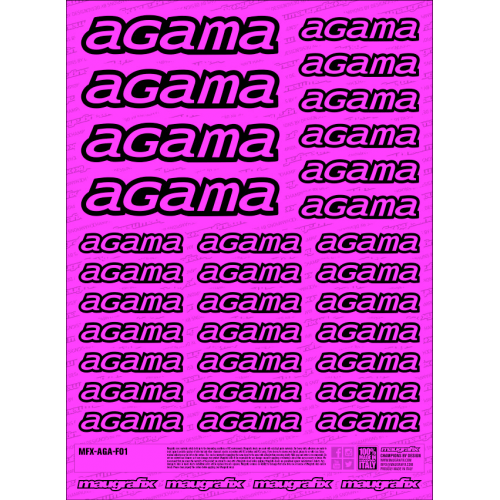 MFX-AGA-F01P - adesivo Agama FLUO PINK