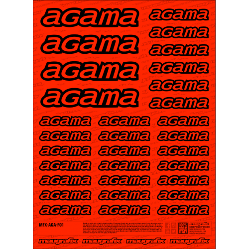 MFX-AGA-F01R - adesivo Agama FLUO RED