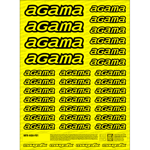 MFX-AGA-F01Y - sticker Agama FLUO YELLOW