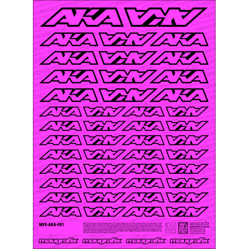 MFX-AKA-F01P - sticker AKA FLUO PINK