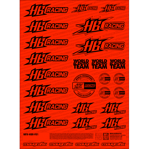 MFX-HBR-F01R - sticker Hot Bodies FLUO RED