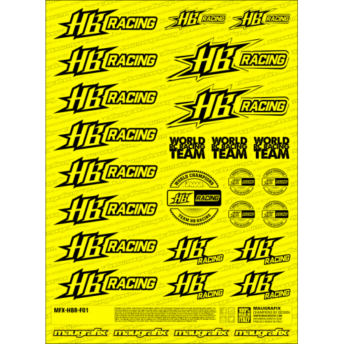 MFX-HBR-F01Y - sticker Hot Bodies FLUO YELLOW