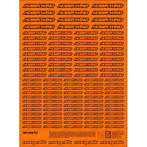 MFX-HOB-F01O - sticker Hobbywing FLUO ORANGE
