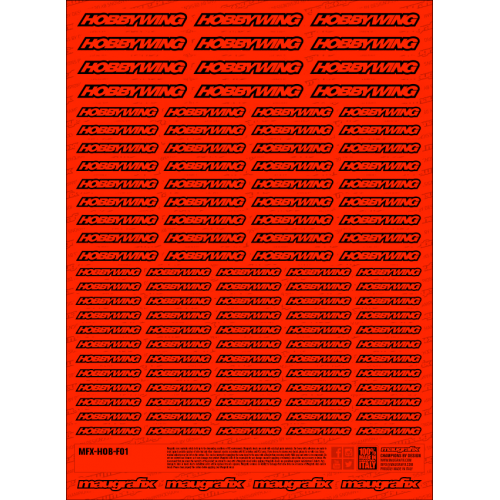 MFX-HOB-F01R - sticker Hobbywing FLUO RED