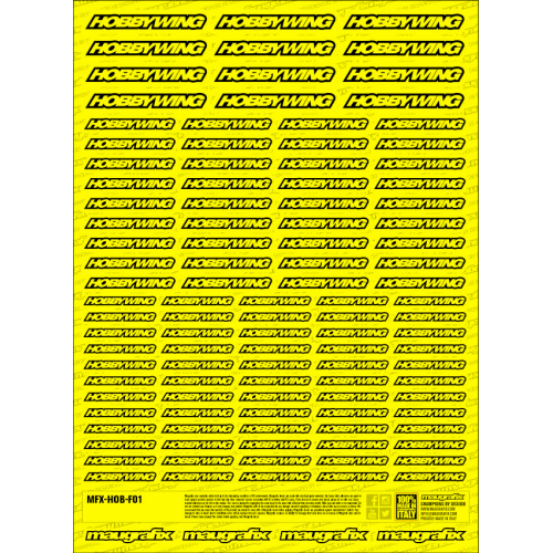MFX-HOB-F01Y - sticker Hobbywing FLUO YELLOW