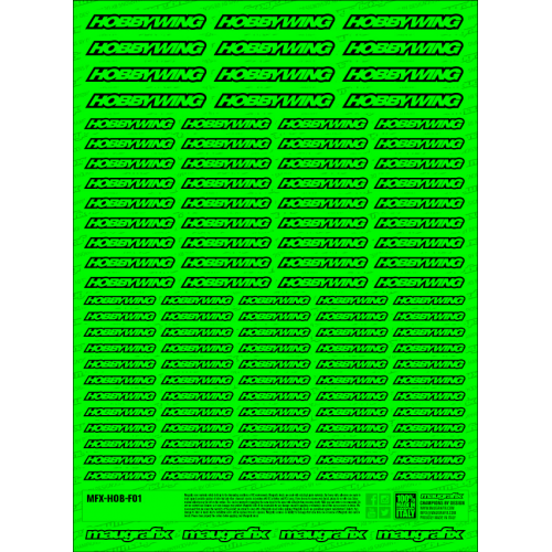 MFX-HOB-F01G - sticker Hobbywing FLUO GREEN