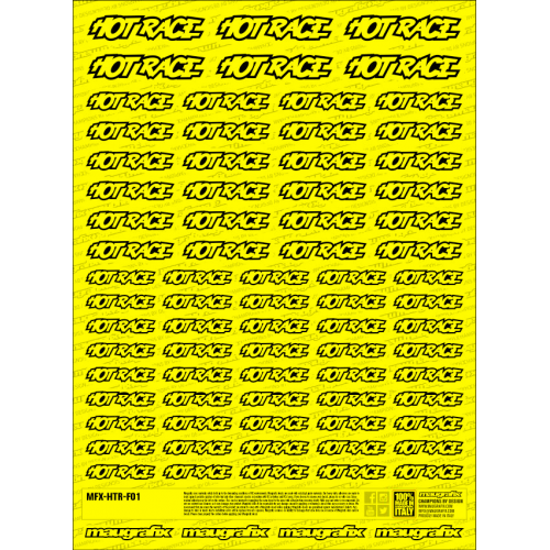 MFX-HTR-F01Y - sticker Hot Race FLUO YELLOW