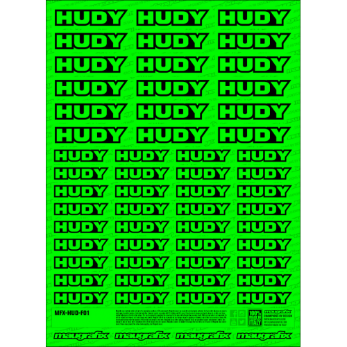 MFX-HUD-F01G - sticker HUDY FLUO GREEN