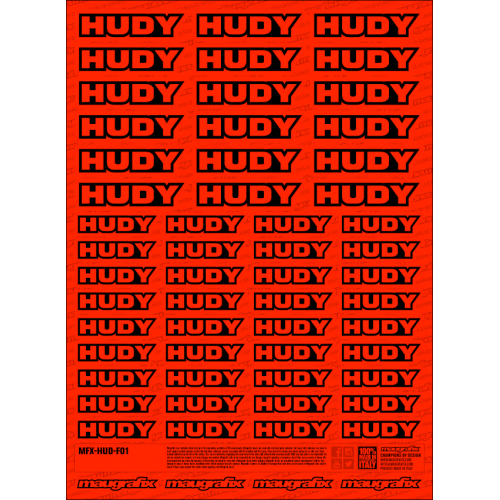 MFX-HUD-F01R - sticker HUDY FLUO RED