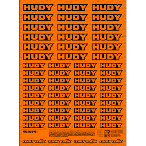 MFX-HUD-F01O - sticker HUDY FLUO ORANGE
