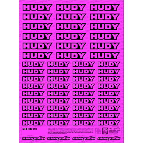 MFX-HUD-F01P - sticker HUDY FLUO PINK