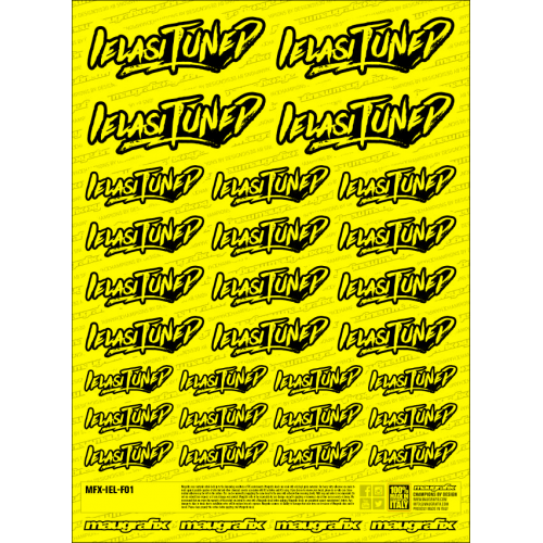 MFX-IEL-F01Y - sticker Ielasi Tuned FLUO YELLOW