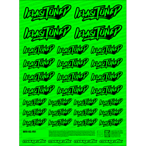 MFX-IEL-F01G - sticker Ielasi Tuned FLUO GREEN