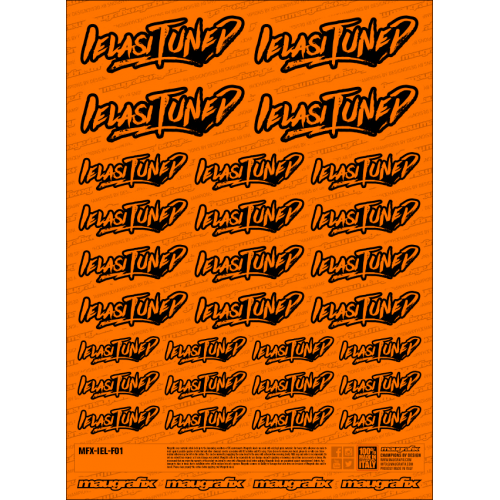 MFX-IEL-F01O - sticker Ielasi Tuned FLUO ORANGE