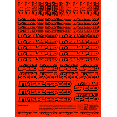MFX-INV-F01R - sticker Invisible Speed FLUO RED