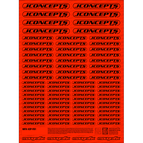 MFX-JCP-F01R - sticker Jconcepts FLUO RED