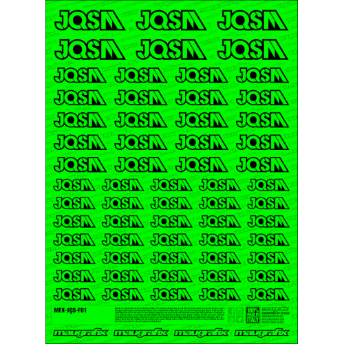 MFX-JQS-F01G - sticker JQSM FLUO GREEN