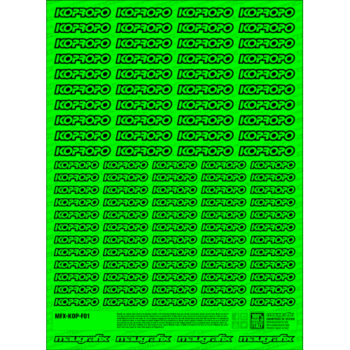 MFX-KOP-F01G - sticker Ko Propo FLUO GREEN