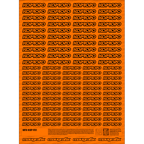 MFX-KOP-F01O - sticker Ko Propo FLUO ORANGE