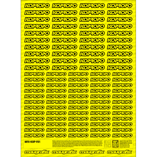 MFX-KOP-F01Y - sticker Ko Propo FLUO YELLOW