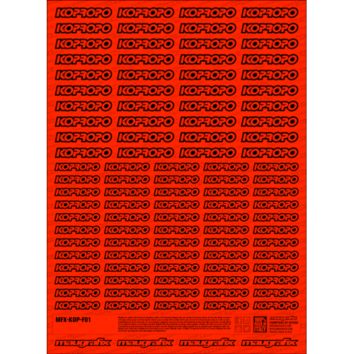 MFX-KOP-F01R - sticker Ko Propo FLUO RED