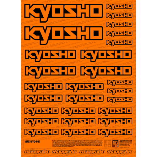 MFX-KYO-F01O - sticker Kyosho FLUO ORANGE