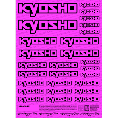 MFX-KYO-F01P - sticker Kyosho FLUO PINK