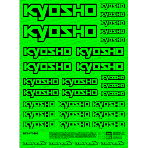MFX-KYO-F01G - sticker Kyosho FLUO GREEN