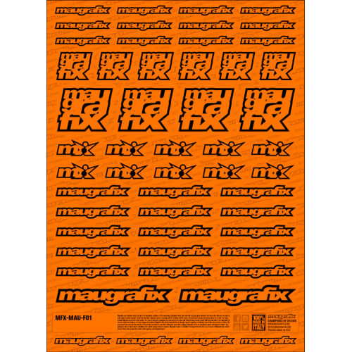 MFX-MAU-F01O - sticker Maugrafix FLUO ORANGE