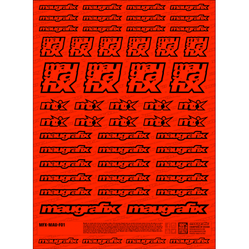 MFX-MAU-F01R - adesivo Maugrafix FLUO RED