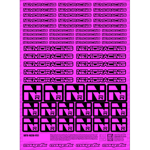 MFX-NEM-F01P - sticker Nemo Racing FLUO PINK