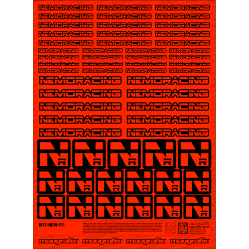 MFX-NEM-F01R - sticker Nemo Racing FLUO RED