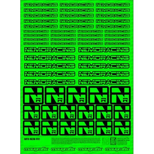 MFX-NEM-F01G - sticker Nemo Racing FLUO GREEN