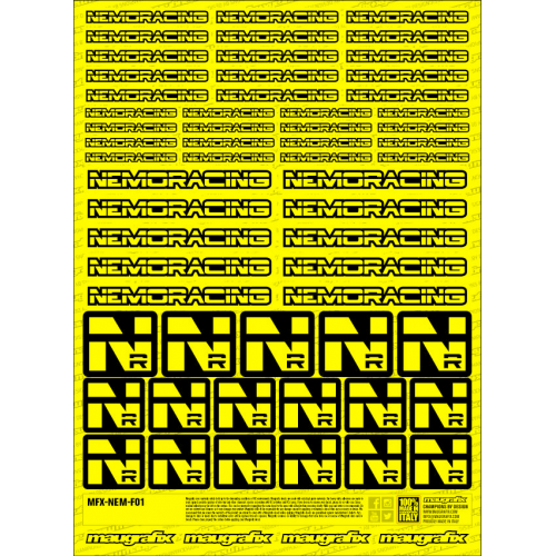 MFX-NEM-F01Y - sticker Nemo Racing FLUO YELLOW