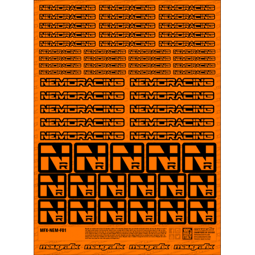 MFX-NEM-F01O - sticker Nemo Racing FLUO ORANGE