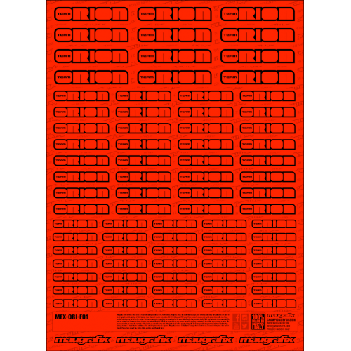 MFX-ORI-F01R - sticker Team Orion FLUO RED
