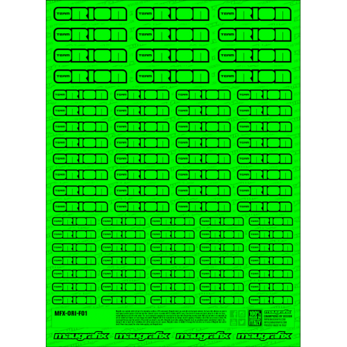 MFX-ORI-F01G - sticker Team Orion FLUO GREEN
