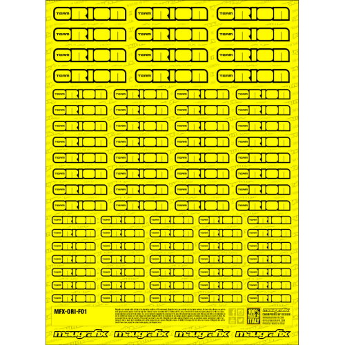 MFX-ORI-F01Y - sticker Team Orion FLUO YELLOW