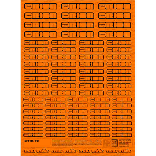 MFX-ORI-F01O - sticker Team Orion FLUO ORANGE