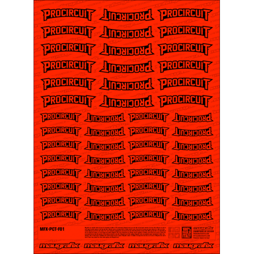 MFX-PCT-F01R - sticker Procircuit FLUO RED