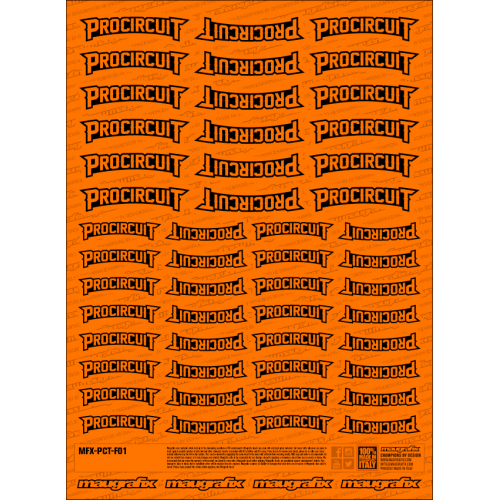 MFX-PCT-F01O - sticker Procircuit FLUO ORANGE